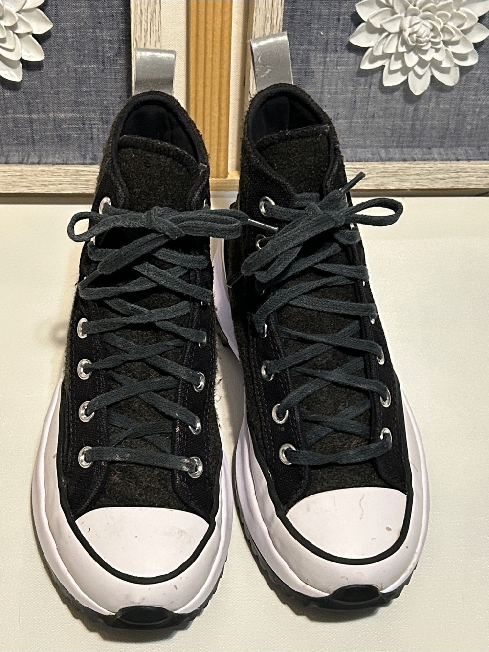 Converse Black High-Top Sneakers with White Soles
